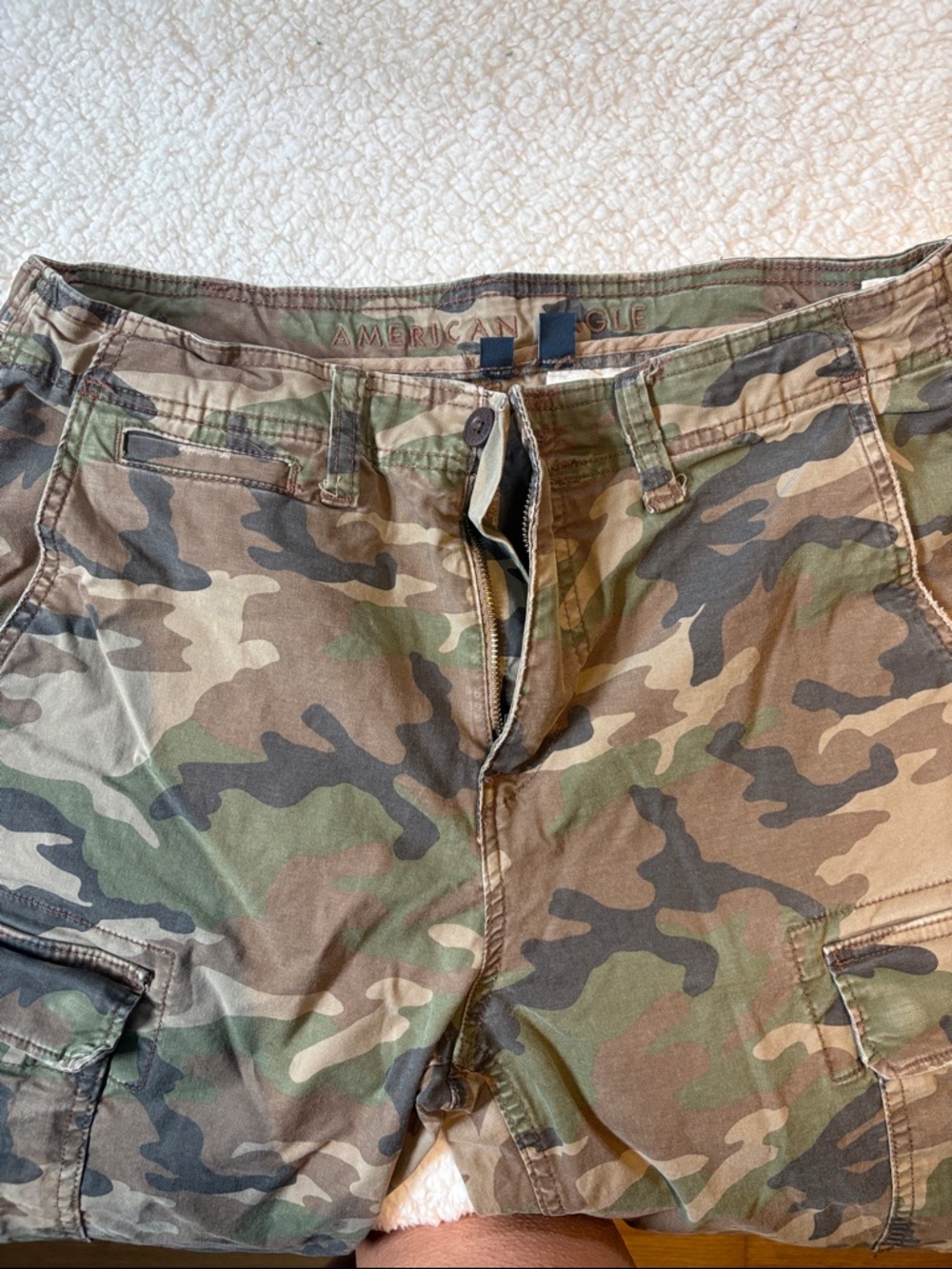 American Eagle Outfitters Men's Camouflage Cargo Pants - Green/Brown/Black